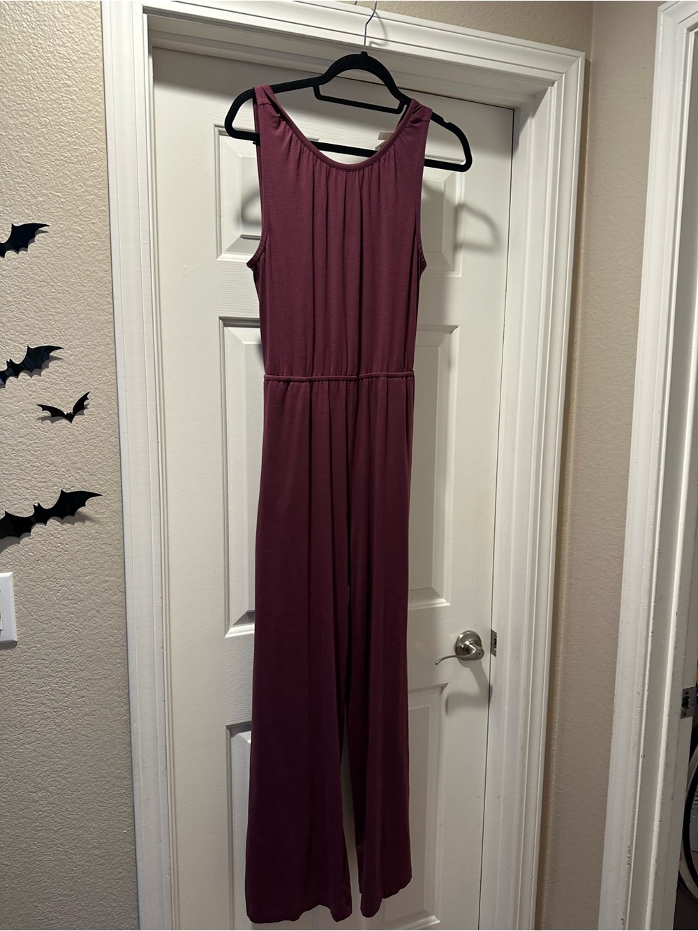 Pact Sleeveless Wide-Leg Jumpsuit in Deep Plum - Picture 5 of 7